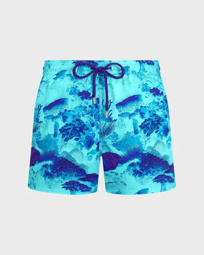 Vilebrequin X-ray Medusa Ultralight Foldable Swim Trunks In Blue