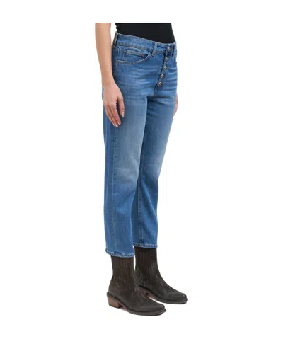Dondup Belt Loop Jeans In Blue