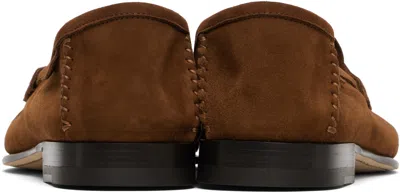 Tom Ford Ripley Loafers Penny Strap Round Toe Suede In Brown