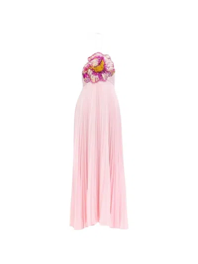 Acler Brewood Pleated Maxi Dress In Pink