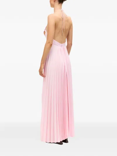 Acler Brewood Pleated Maxi Dress In Pink