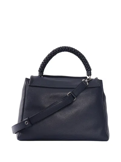 Orciani Medium Sveva Sense Scooby Braided-handle Tote Bag In Blue