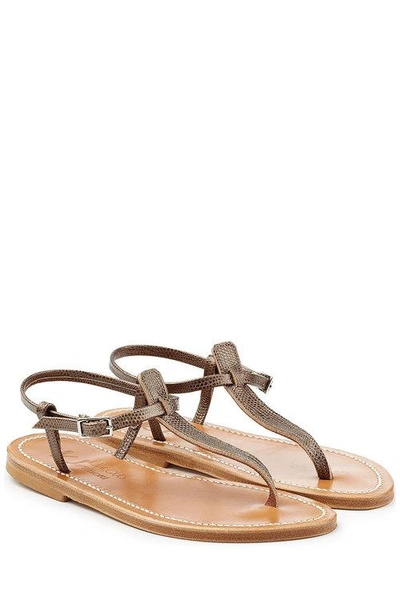 Kjacques Epicure Leather Sandals In Brown