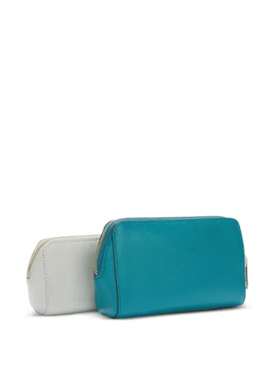 Furla Camelia Beauty Case Amatore Blue Pelle Stampata Donna In Multi