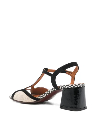 Chie Mihara T-strap Patterned Sandals In Neutral