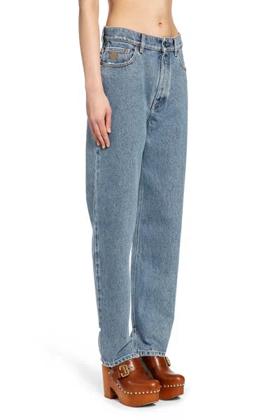 Chloé Light Indigo High-waisted Tapered Jeans In Blue