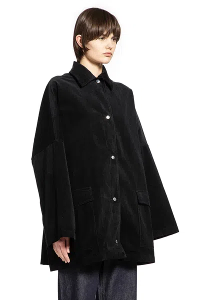 Totême Toteme Organic Cotton Corduroy Overshirt Jacket In Black