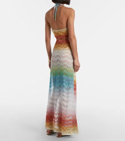 Missoni Mare Striped Metallic Crochet-knit Maxi Skirt In Multi