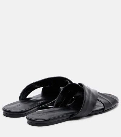 Khaite Liria Glossed-leather Sandals In Multi