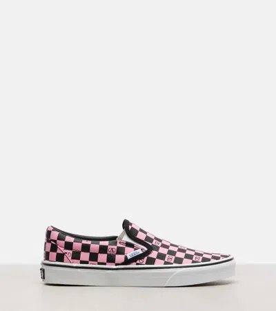 Valentino Garavani  Garavani And Vans Fabric Slip-on Trainer With Vlogo Checkerboard Print In Multi