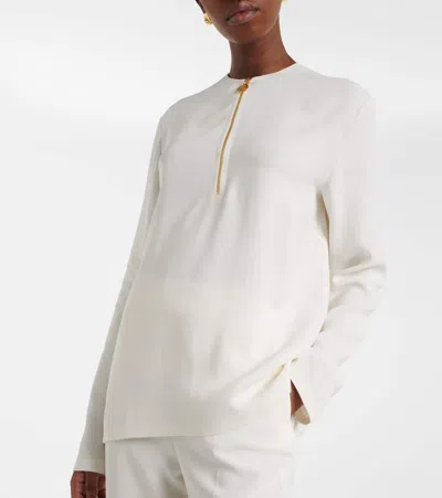 Stella Mccartney Iconic Zip Detail Top In White