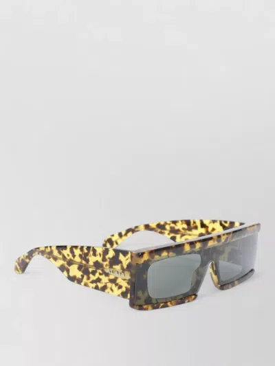 Alaïa Rectangular Sunglasses Tortoiseshell Frame Wide Arms In Multi