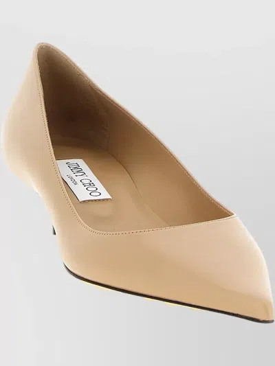 Jimmy Choo Women Brown Pointed Toe Pumps In Nude