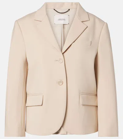 Dorothee Schumacher Cropped Blazer In Punto Milano In Neutral