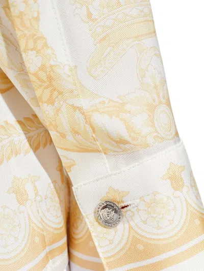 Versace Pattern-printed Long-sleeved Shirt In Neutral