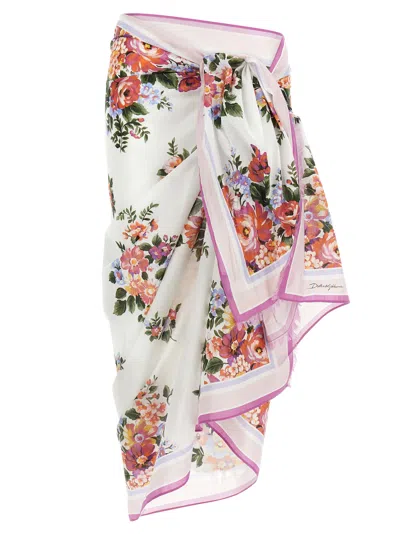 Dolce & Gabbana Women Cotton Beach Wrap With Floral Print