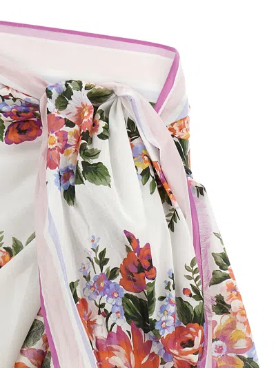 Dolce & Gabbana Women Cotton Beach Wrap With Floral Print