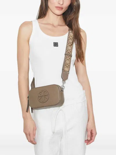 Tory Burch Miller Leather Shoulder Bag With Embossed Logo
