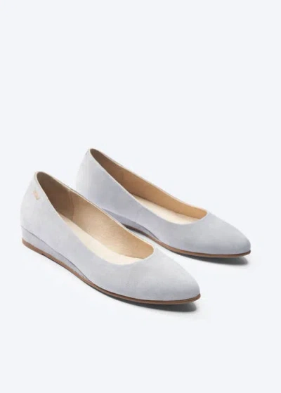 Viscata Roma Suede Flats In Ash Grey