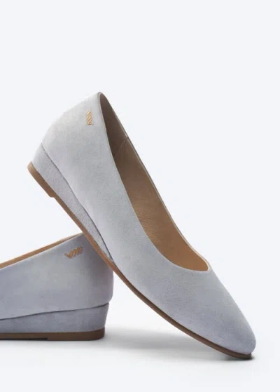 Viscata Roma Suede Flats In Ash Grey