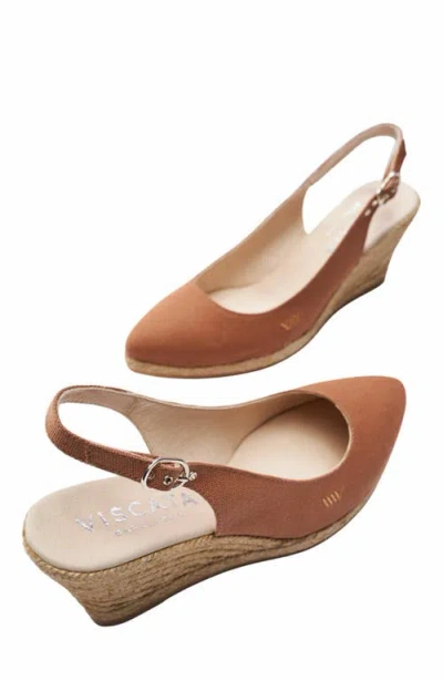 Viscata Palomera Canvas Espadrille Wedges In Brown