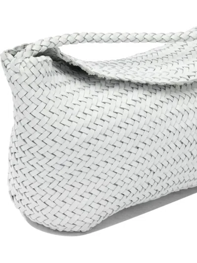 Dragon Diffusion Shoulder Bag Woven Texture Braided Strap In White