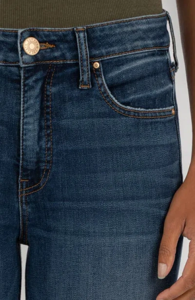 Kut From The Kloth Ana Fab Ab Braided Belt Loop High Waist Flare Jeans In Blue