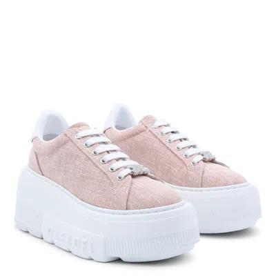Casadei Pink Leather Nexus Solar Eclipse Sneakers