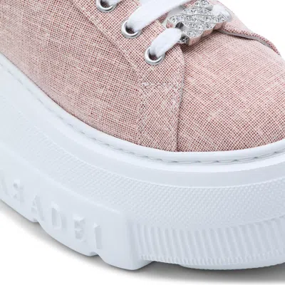 Casadei Pink Leather Nexus Solar Eclipse Sneakers
