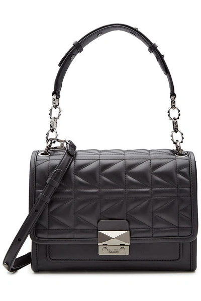 Karl Lagerfeld Quilted Leather Shoulder Bag In Black