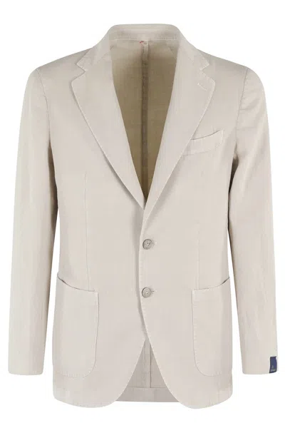 Santaniello Two Button Jacket In Neutral