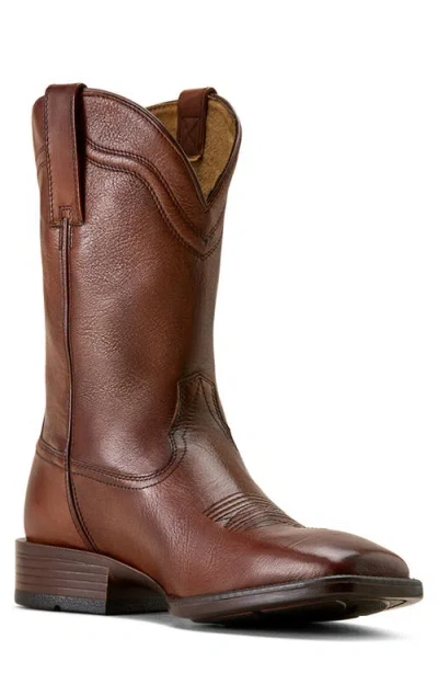 Ariat Alden Wide Square Toe Western Boot In Brown | ModeSens
