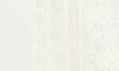 Doen Henri Ruffled Pintucked Broderie Anglaise Cotton Top In White