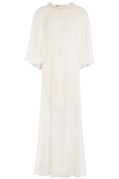 Elie Saab Silk Evening Gown In White