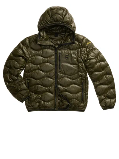 Blauer Wave Wave Padded Feather In Green