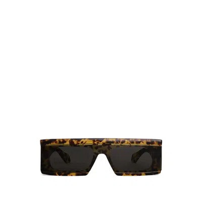 Alaïa Acetate Rectangular Mask Sunglasses In Brown