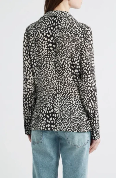 Rag & Bone Sade Printed Button-up Shirt In Black