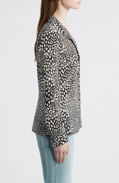 Rag & Bone Sade Printed Button-up Shirt In Black