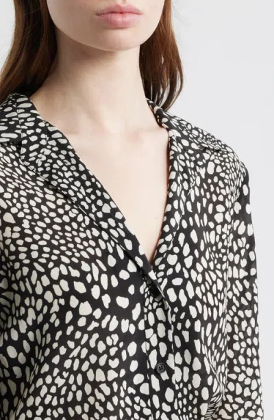 Rag & Bone Sade Printed Button-up Shirt In Black