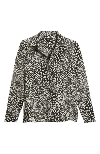 Rag & Bone Sade Printed Button-up Shirt In Black