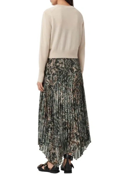 Allsaints Anni 2-in-1 Sweater Dress In Green