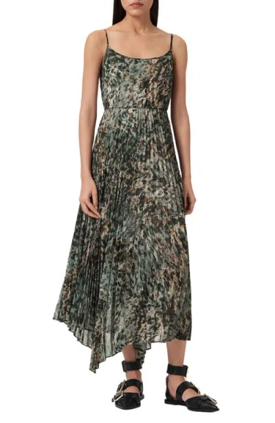 Allsaints Anni 2-in-1 Sweater Dress In Green