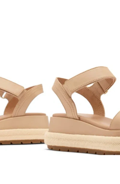 Sorel Sunpeak Ankle Strap Platform Sandal In Brown