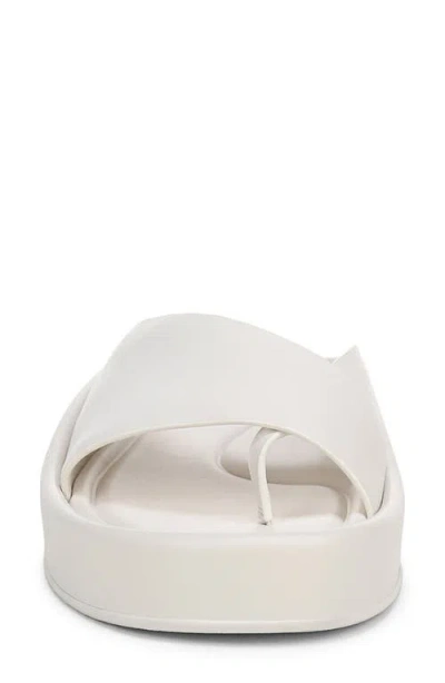 Naturalizer Wide Width Sofly Platform Thong Sandals In White