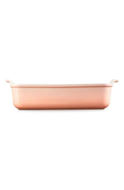Le Creuset Stoneware 6.75 Quart Heritage Deep Rectangular Lasagna Dish In Pink