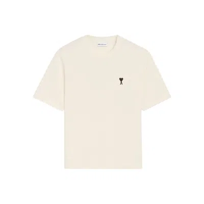 Ami Alexandre Mattiussi Ami Paris Men Ami De Coeur T-shirt In Organic Cotton Jersey In White