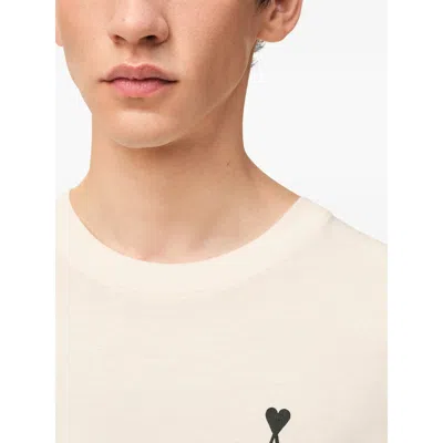 Ami Alexandre Mattiussi Ami Paris Men Ami De Coeur T-shirt In Organic Cotton Jersey In White