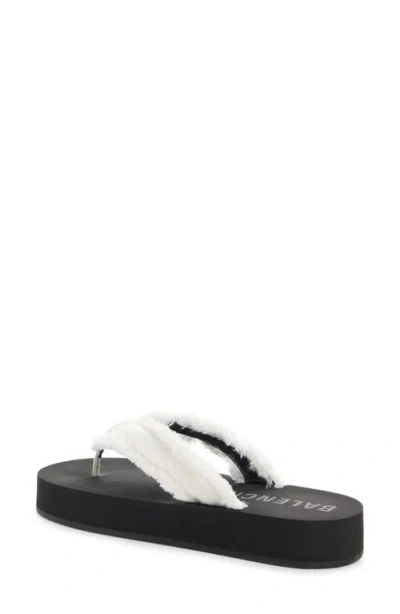 Balenciaga Jet Leg Platform Flip Flops In Viscose In Black