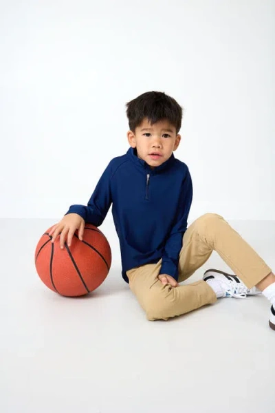 Courtside Kids Boys Half Zip In Blue