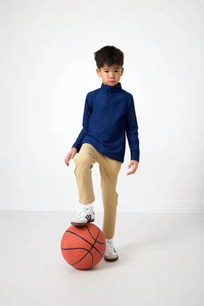 Courtside Kids Boys Half Zip In Blue
